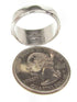 Southwestern Silver Red Oyster Shell Opal Ring Size 7-3/4 PS58329